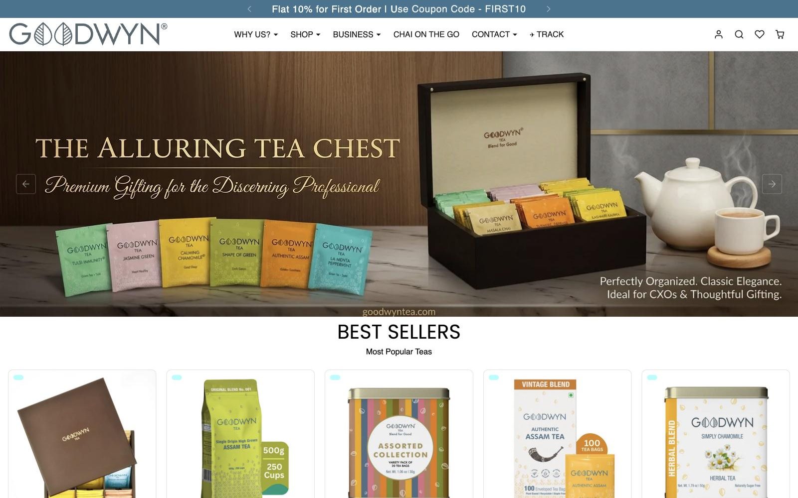 Goodwyn Tea website