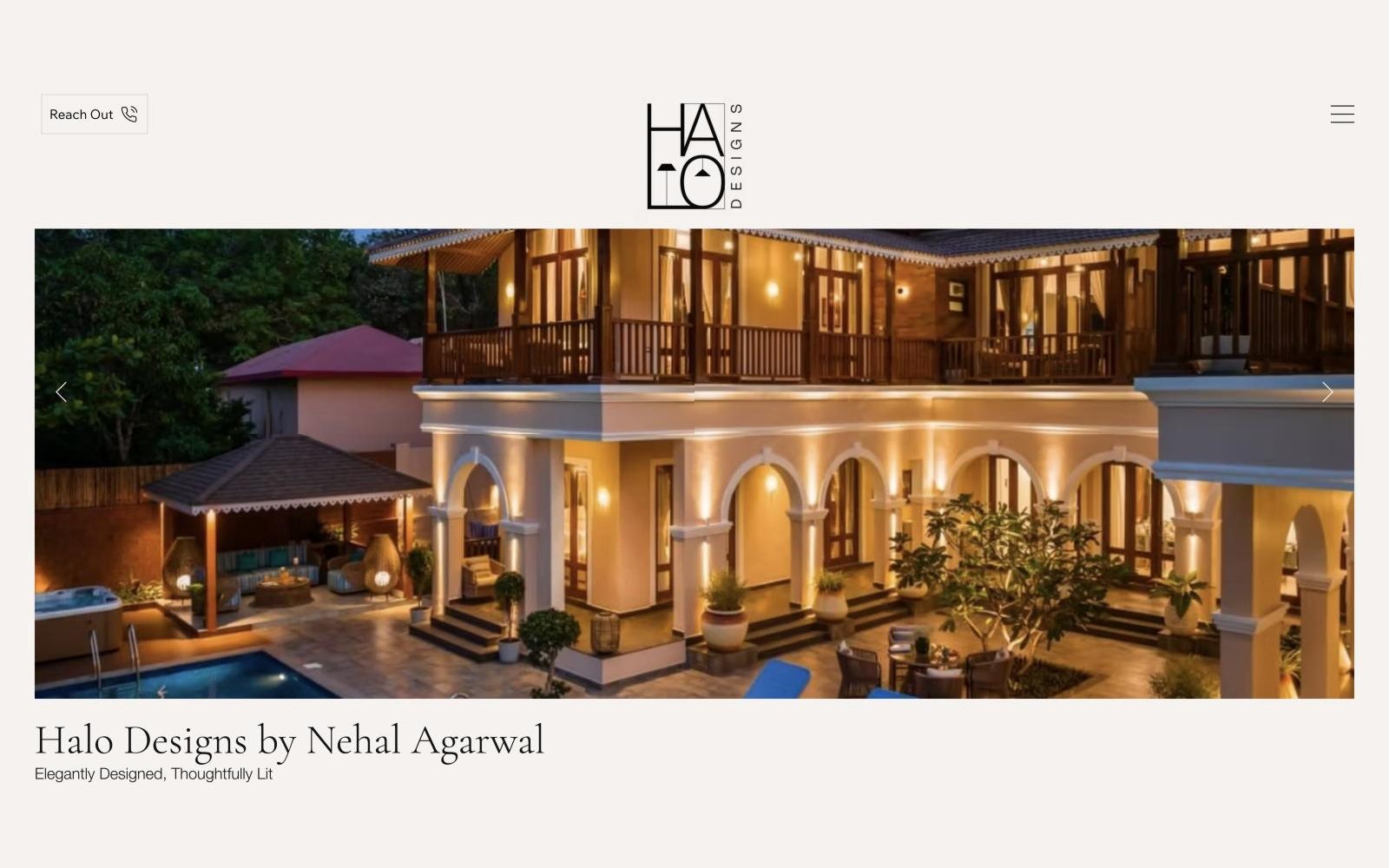 Halo Designs website