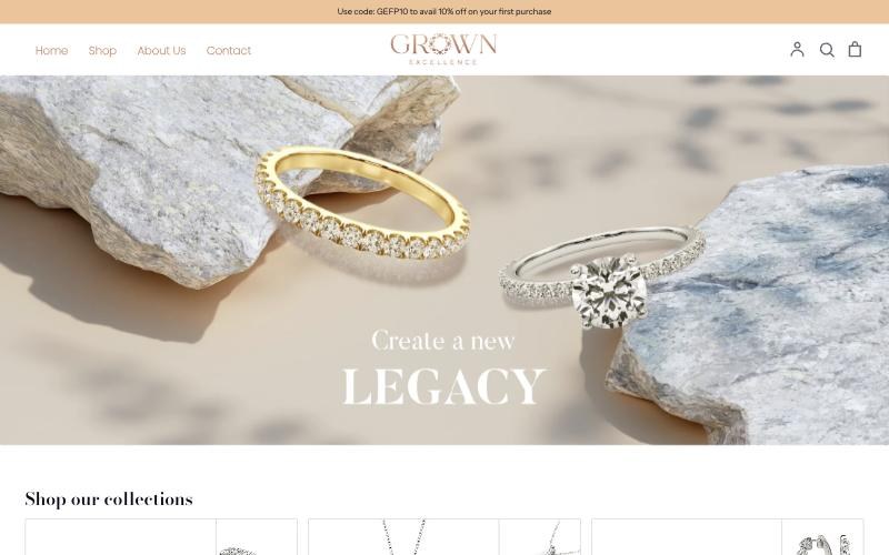 Grown Excellence website